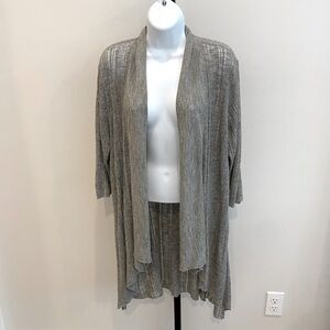 Eileen Fisher Gray Ribbed High Low Sweater